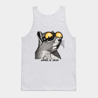 2024 Total Solar Sun Eclipse Watching Squirrel April 8 Tank Top